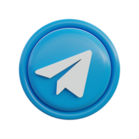 3d social media iconen telegram png