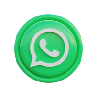 icônes de médias sociaux 3d whatsapp png
