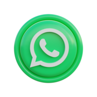 3d ícones de mídia social whatsapp png