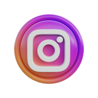 3D-pictogrammen voor sociale media instagram png