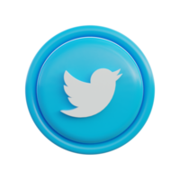 3D-pictogrammen voor sociale media twitter png