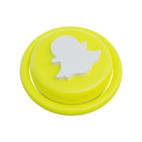 3d social media icons isometric snapchat png