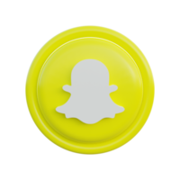snapchat de ícones de mídia social 3D png