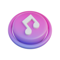 3d social media icons isometric music png