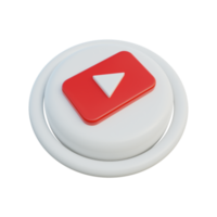3d social media icons isometric youtube png