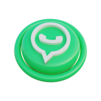 3d iconos de redes sociales isométrica whatsapp png