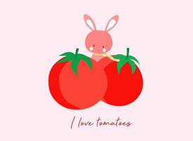 amo los tomates vector