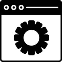Browser Setting Glyph Icon vector