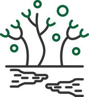 Moss Line Two Color vector