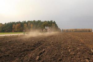 plowed for crop land photo