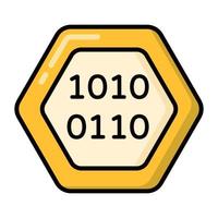 Cryptocurrency icon, Non-fungible token, Digital technology. vector