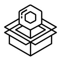 Package Box icon, Non-fungible token, Digital technology. vector