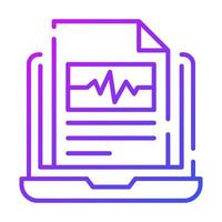 ecg report Modern concepts design, vector illustration