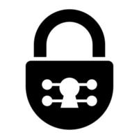 Lock icon, Non-fungible token, Digital technology. vector