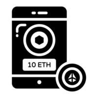 Mobile icon, Non-fungible token, Digital technology. vector