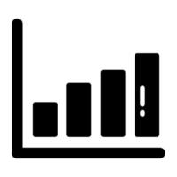 Bar Chart icon, Non-fungible token, Digital technology. vector