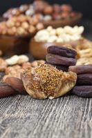 dried sweet figs and other nuts and dried fruits photo