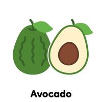 Avocado icon, Vector, Illustration. vector