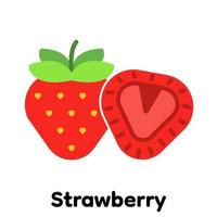 Strawberry icon, Vector, Illustration. vector