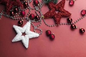 decorations and other attributes for celebrating New Year's holidays photo