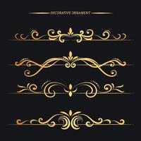 Set of ornamental decorative and divider hand drawingn vector