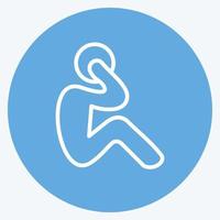 Icon Exercise. suitable for Healthy symbol. blue eyes style. simple design editable. design template vector. simple illustration vector