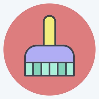 Icon Cleaning Brush. suitable for Kids symbol. color mate style. simple design editable. design template vector. simple illustration
