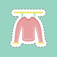 Sticker line cut Clothes. suitable for Kids symbol. simple design editable. design template vector. simple illustration vector