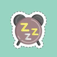 Sticker line cut Healthy Sleep. suitable for Healthy symbol. simple design editable. design template vector. simple illustration vector