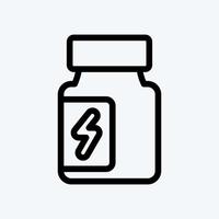 suplementos de iconos. adecuado para símbolo saludable. estilo de línea diseño simple editable. vector de plantilla de diseño. ilustración sencilla