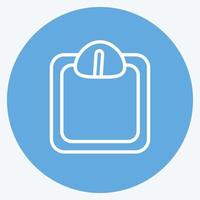 Icon Weight. suitable for Healthy symbol. blue eyes style. simple design editable. design template vector. simple illustration vector