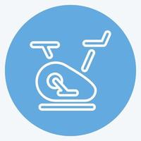 Icon Exercise Bike. suitable for Healthy symbol. blue eyes style. simple design editable. design template vector. simple illustration vector