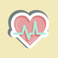 Sticker Cardio. suitable for Healthy symbol. simple design editable. design template vector. simple illustration vector