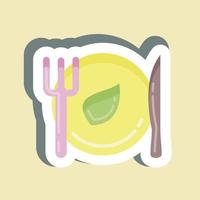 Sticker Healthy Food. suitable for Healthy symbol. simple design editable. design template vector. simple illustration vector