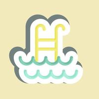 Sticker Swimming. suitable for Healthy symbol. simple design editable. design template vector. simple illustration vector