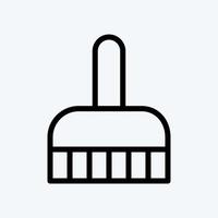 Icon Cleaning Brush. suitable for Kids symbol. line style. simple design editable. design template vector. simple illustration vector