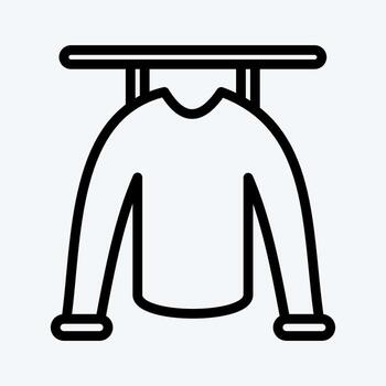 Icon Clothes. suitable for Kids symbol. line style. simple design editable. design template vector. simple illustration vector