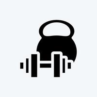 Icon Weight Training. suitable for Healthy symbol. glyph style. simple design editable. design template vector. simple illustration vector