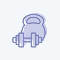 Icon Weight Training. suitable for Healthy symbol. two tone style. simple design editable. design template vector. simple illustration vector