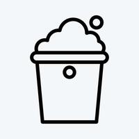 Icon Bucket. suitable for Kids symbol. line style. simple design editable. design template vector. simple illustration vector