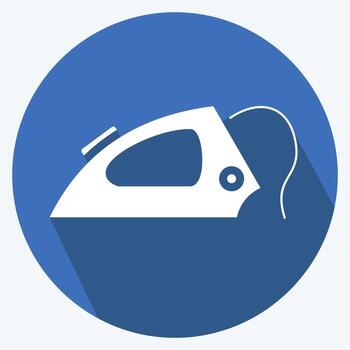 Icon Iron. suitable for Kids symbol. long shadow style. simple design editable. design template vector. simple illustration vector