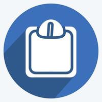 Icon Weight. suitable for Healthy symbol. long shadow style. simple design editable. design template vector. simple illustration vector