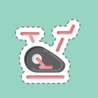 Sticker line cut Exercise Bike. suitable for Healthy symbol. simple design editable. design template vector. simple illustration vector