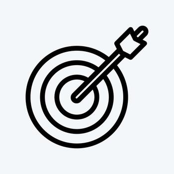 Icon Darts. suitable for Healthy symbol. line style. simple design editable. design template vector. simple illustration vector