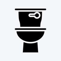 Icon Toilet. suitable for Kids symbol. glyph style. simple design editable. design template vector. simple illustration vector