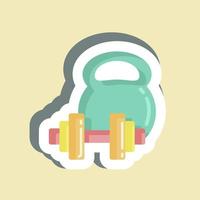 Sticker Weight Training. suitable for Healthy symbol. simple design editable. design template vector. simple illustration vector