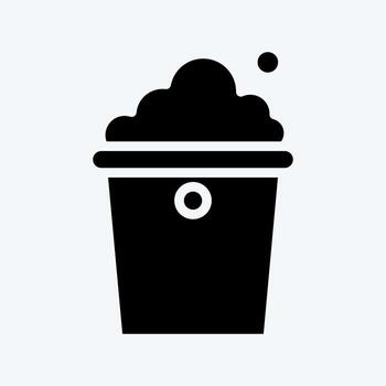 Icon Bucket. suitable for Kids symbol. glyph style. simple design editable. design template vector. simple illustration vector