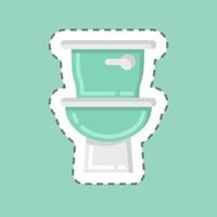 Sticker line cut Toilet. suitable for Kids symbol. simple design editable. design template vector. simple illustration vector