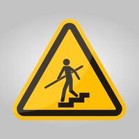 Avoid A Fall Use Handrails Sign vector