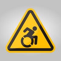 señal de estacionamiento accesible sobre fondo blanco vector